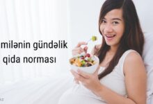 Hamilənin gündəlik qida norması