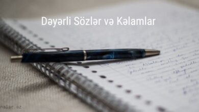 deyerli sozler