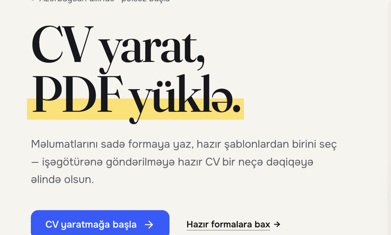 cv yarat